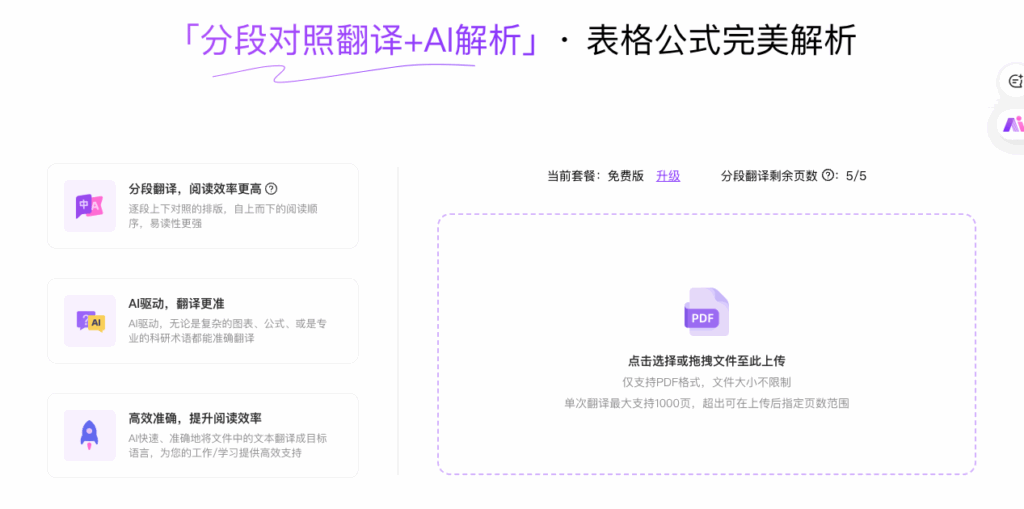 PDF翻译格式保留